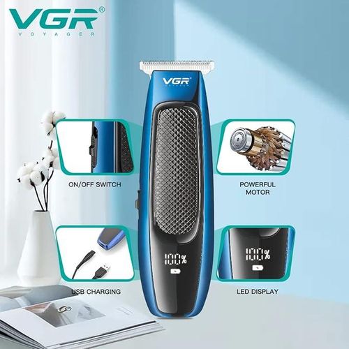 V-255 Professional Hair Trimmer IPX7 Fully Washable, Runtime, 120 Min,Trimmer For Men, Blue