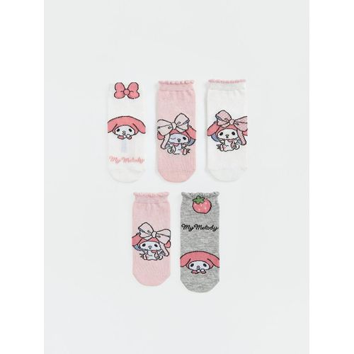 My Melody Patterned Girl's Trainer Socks 5 Pack