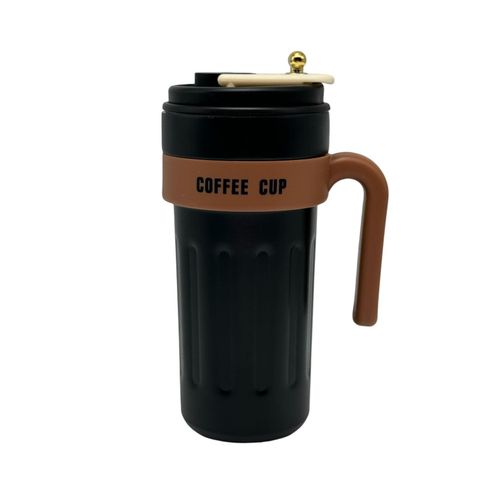 QSHOP® Insulated Coffee Mug with Temperature Display, Portable Coffee Mug with LED Temperature Display, 650ml Large Capacity Travel Coffee Mugs (Black)