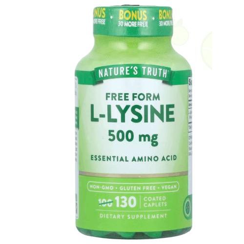 L-Lysine, 500 mg, 130 Coated Caplets