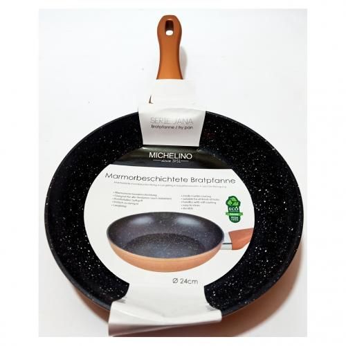 مقلايه مغطاة بمادةالرخام غير اللاصق مقاس24 سم