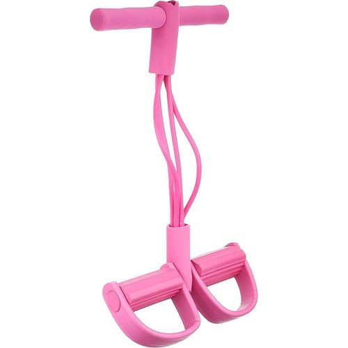 Latex Resistance Chest Expander with Foot Pedals for Fitness & Ab Workouts