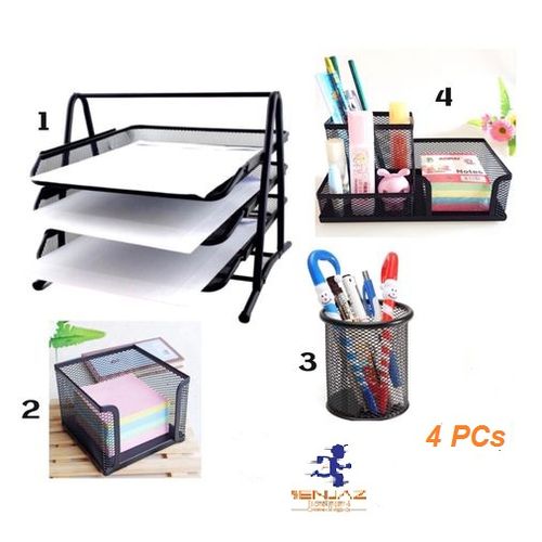منظم ادوات المكتب طقم - ٤ قطعه