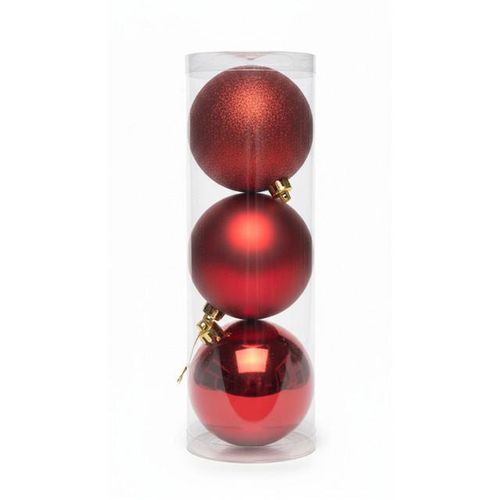 Red Christmas Ball Ornament Set (3 Textures)