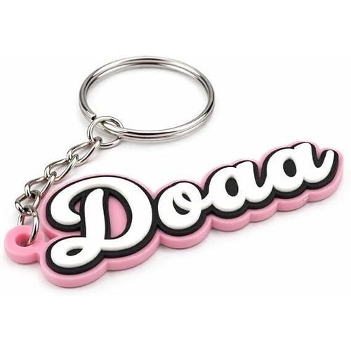 Doaa Keychain - Personalized Name Keychain - Doaa Personalized Gift for Friends, Family, Lovers, Best Friend, Birthday, Anniversary, Graduation, Christmas, Valentine's Day, Keepsake Jewelry