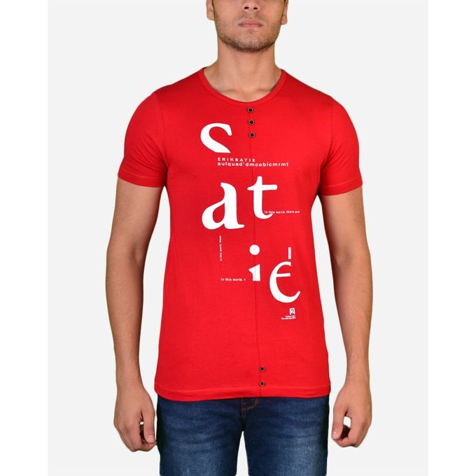 Buy Town Team Chest Logo V T-Shirt - Red in Egypt