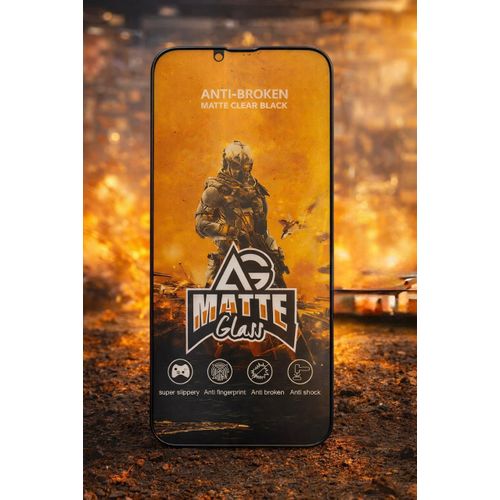 Shatterproof, shockproof, ultra-smooth tempered glass screen protector for iPhone with thin plastic edges to protect the screen's edges. Matte finish, fingerprint-resistant. for iphon 13