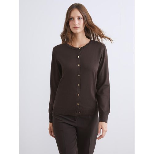 Crew Neck Women's Knitwear Cardigan