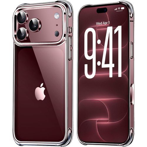 Clear, non-yellowing protective case for iPhone 18 Pro Max military-grade drop protection and shock-absorbing bumper (2026 model).