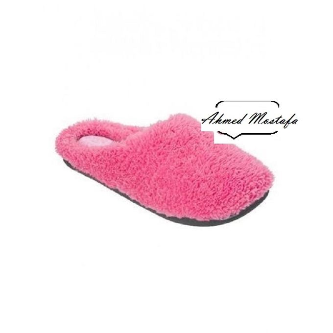 Lwazem Pink Women Slide On Fluffy Plush Fuzzy Indoor Slippers