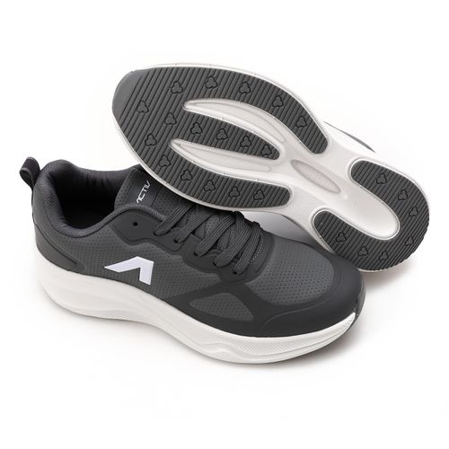 Lace Up Athletic Sneakers - Dark Grey