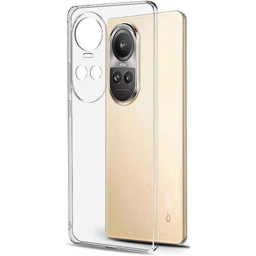 Transparent Shockproof Silicone & TPU Protective Case with Side Grip and Dust Plugs for Oppo Reno 10 Pro 5G
