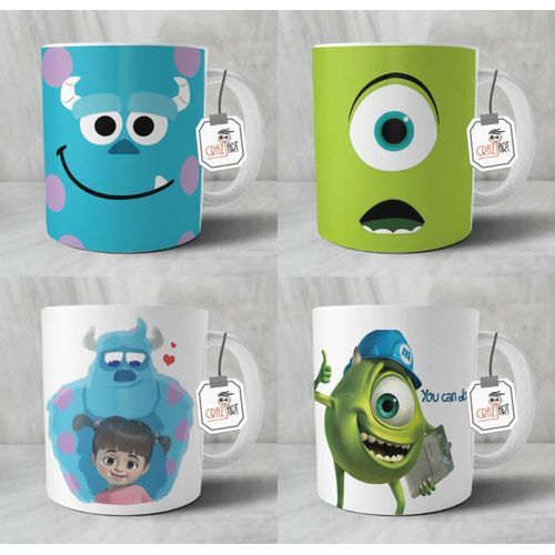 Monsters Inc. Mugs Set – 350 Ml - 4 Pcs