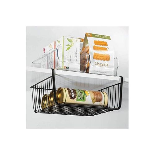 Household Under Shelf Hanging Storage-Large- 2 Pack Black 33x25.4x15.2cm
