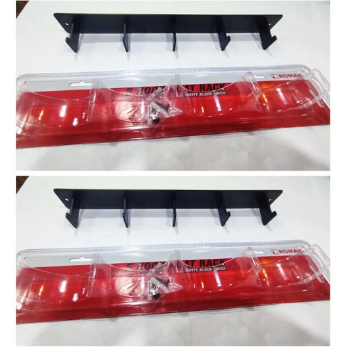 Stainless steel 5 hook coat and hat rack set of 2 pieces