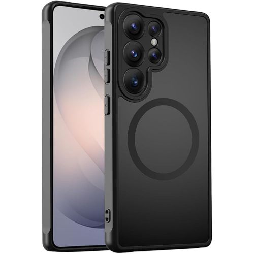 Magnetic Case for Galaxy S26 Ultra (6.9 Inch) Mobile Phone Case Camera Protection Case, Compatible with Magnetic Accessories, Translucent Silicone Thin Slim Shockproof Cover Protective Case