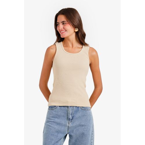 Ribbed Crossed Back Top