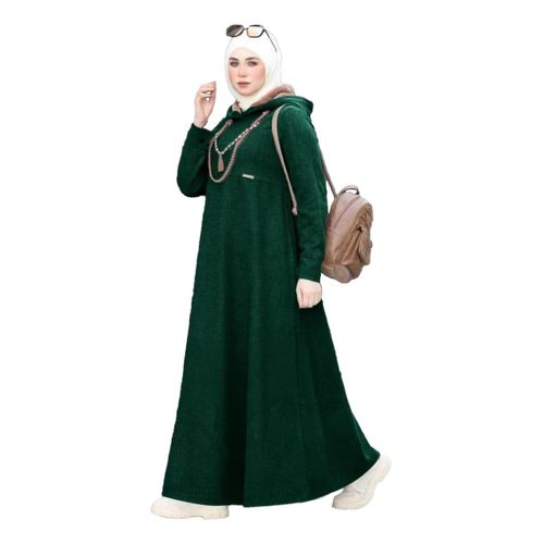Winter Coat Material wool , With A Simple And Casual Design , Long With A Hood And Side Pockets , Model 212 , Janzari