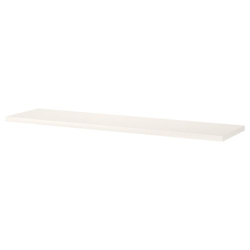 Shelf Berghsult white wall shelf, rectangular, bevelled and smooth edges.