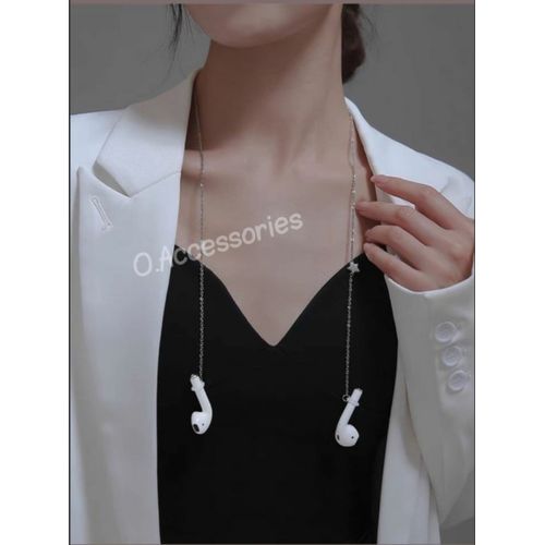 سلسله للنظارات والسماعات فضي للنساء والرجال