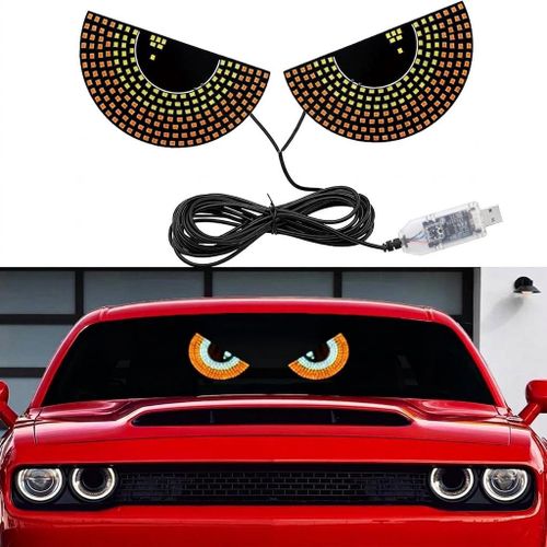 Devil Eyes Light for Cars, Dynamic Devil Eye Car Headlights,Led Lights for Car,Car Accessories for Men,DIY Car Decor,Led Strobe Light,for Car Trucks Windows Windshield.