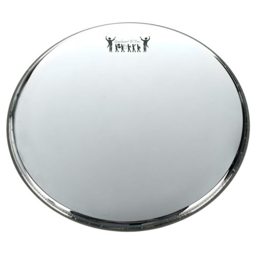 Heavy Duty Imported Plastic Sombaty Drumhead 23 cm with Aluminum Frame Batter Sonbaty Tabla Head Drum Head Drum Skin Shell Top Drum Replacement Spare Part Repair Percussion Accessory - Silver