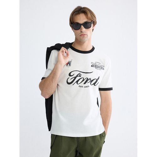 Crew Neck Ford Printed Man T-Shirt
