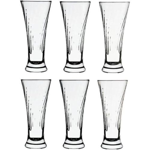 Pasabahce Large Juice Cups Set of 6 - Ribbed Pub- 320 ml