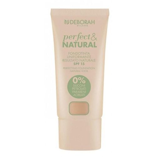 Perfect & Natural Liquid Foundation N.00 Ivory 30ml Lightweight Hydrating Matte Finish SPF 15 Paraben-Free Makeup Base for Sensitive Fair Skin Everyday Use