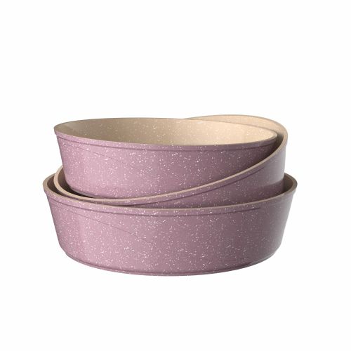 Premium Granite Oven Tray Set 3 Pieces – 26, 28 & 30 cm – 99.7% Pure Aluminum – 5 mm Heat Distribution Base – Healthy Non-Stick Granite Coating – PFOA & PTFE Free – 3 Years Warranty