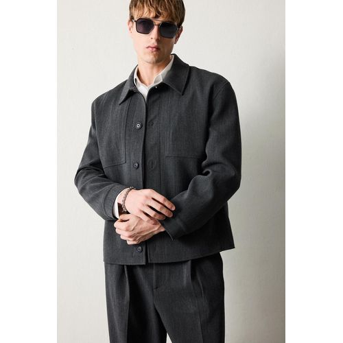 Regular Fit Polo Collar Lined Blazer