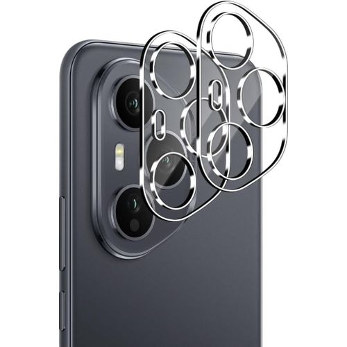 واقي شاشة من الزجاج المقسى لموبايل هونر 400 برو من قطعتين بدرجة صلابة 9 اتش HD مضادة للخدش وخالية من الفقاعات لحماية الكاميرا - شفاف