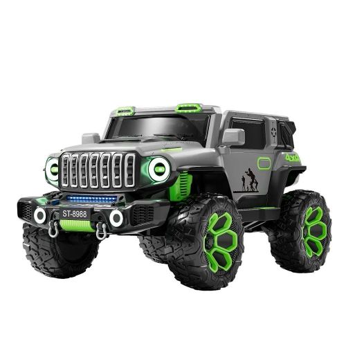 Cotton Electric Rides on Car for Kids with Remote Control - Green/Gray - ST-8988