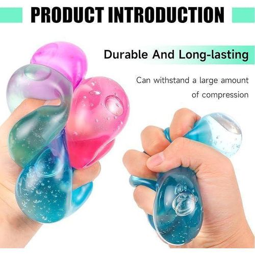 NeeDoh Style Nice Cube Squishy Stress Relief Toy – Ultra-Soft Stretchy Sensory Fidget Ice Cube TPR Dough Squeeze Toy for Anxiety, ADHD, Focus & Hand Therapy Grip Exercise for Kids Teens Adults Ages 3+ (Assorted Colors)