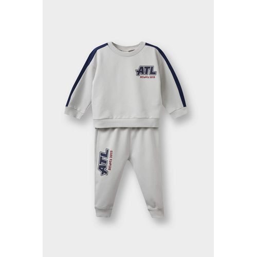 Baby Boy Printed Sweatshirt Sweatpants 2 Piece Set