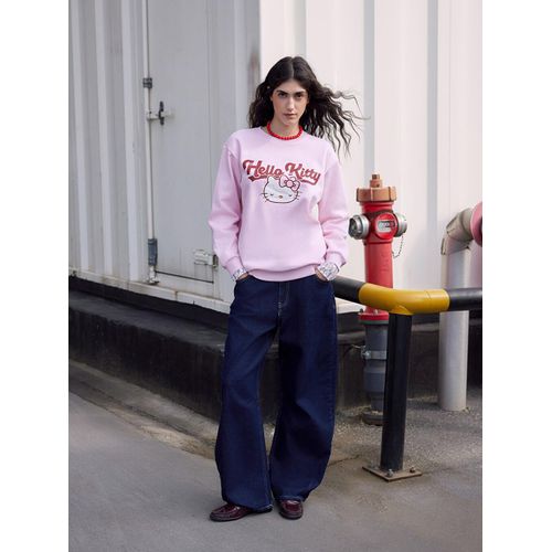 Hello Kitty Printed Oversize Women's Thick Sweatshirt