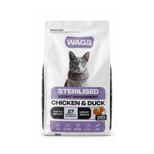 Dry Food with Chicken & Duck for sterilized Cats 2kg