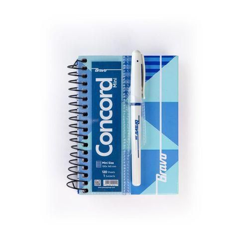 Mini Notebook 120 Sheets 100 *145 mm with Blue Pen