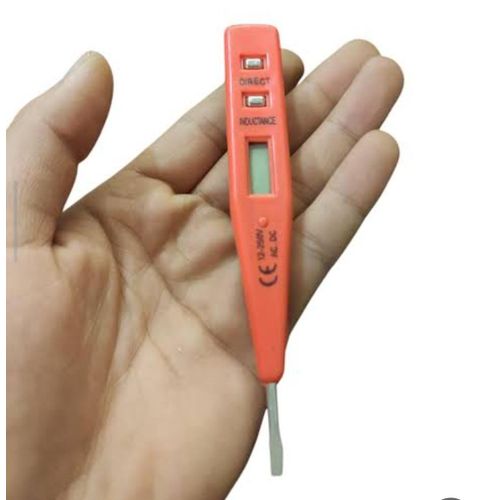 Digital LCD Intelligent Voltage Tester Pen (12-250V AC/DC) – Professional Electrical Test Screwdriver with Direct and Inductive Dual Mode Sensing, CE Certified