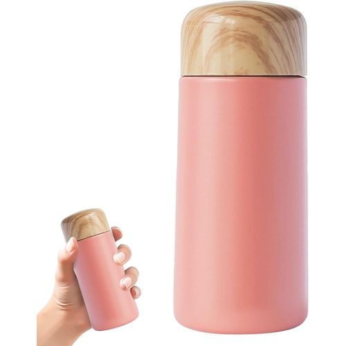 150ML Small Thermal Flask for Milk Coffee Tea,Mini Flask for Hot Cold Drinks,Small Water Bottle of 304 Stainless Steel,Portable Vacuum Flask for Work (Pink)