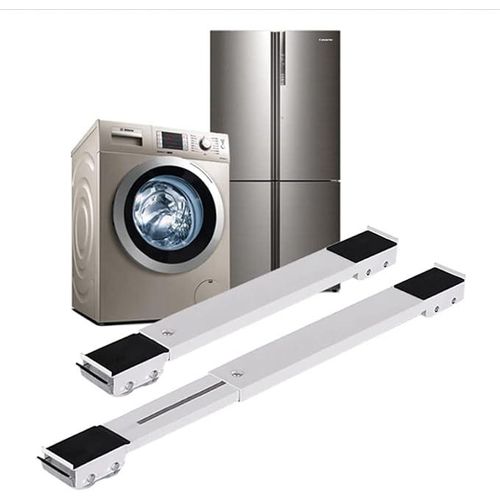 Two Movable/Adjustable Washing Machine Bases, Washing Machine Stand With Brake, Refrigerator Base Mobile Cart,Suitable for Refrigerator Base, Dryer Base, Washing Machine Base, White