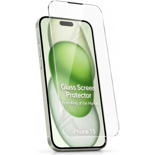 Arous Tempered Glass Screen Protector for iPhone 15 – No Black Border, High-Definition Clear Glass, Anti-Dust Filter, Full Coverage, Scratch-Resistant, Easy to Install