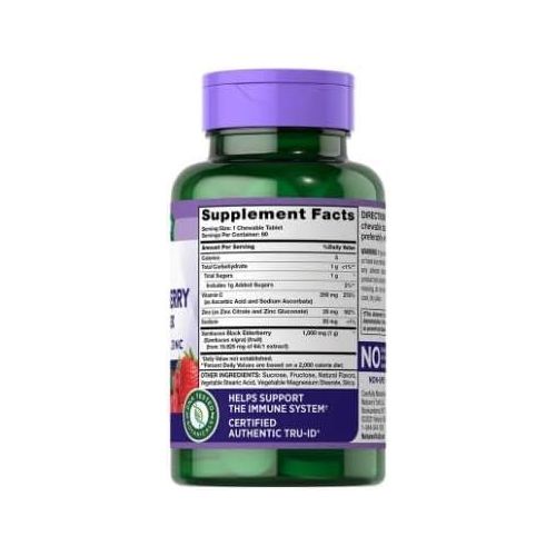 Premium Vital Black Elderberry Immune Complex with Vitamin C & Zinc – 60 Delicious Chewables with Practical Pill Box – Seasonal & Immune Rhythm Matrix Defense Shield – Non-GMO Pure Bio-Integrity Supplement