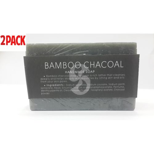 Natural Bamboo Charcoal Soap Bar - 100g x2