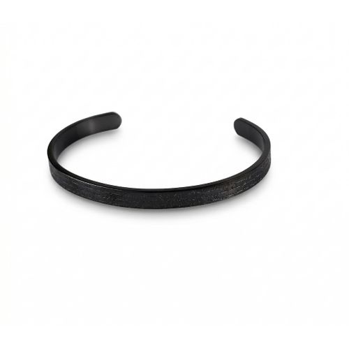 Mens Black Cuff Bracelet Engraved with Psalm 91 He Who Dwells