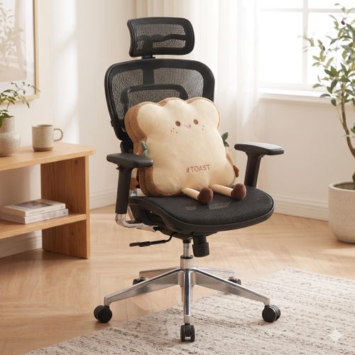 Cute Toast-Shaped Plush Seat Cushion – Soft Ergonomic Chair Pad & Decor