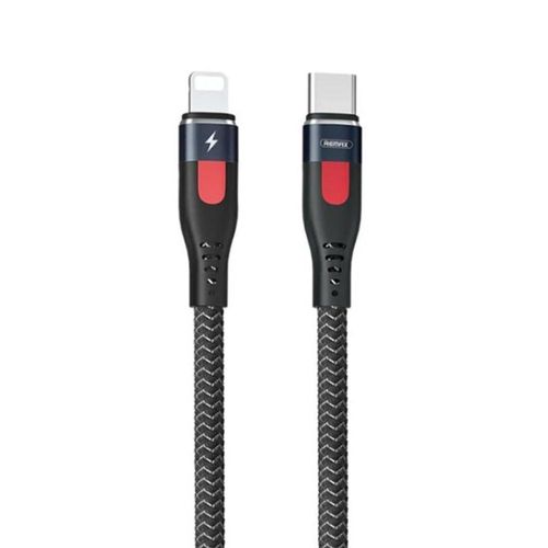 REMAX Fast Charging Data Cable RC-188i Lesu Pro 1m PD20W Type-C to 8 Pin Aluminum Alloy Braid Black