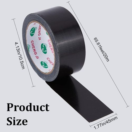 Fabric Bookbinding Repair Tape, Black, 4.5cm x 20m, Adhesive for Crafts and Book Repair