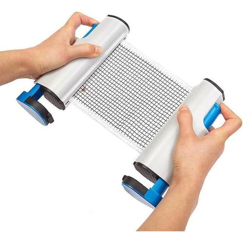 Extendable table tennis net, portable ping pong net holder, adjustable and mountable on all professional tables