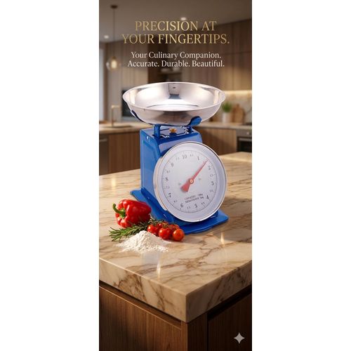 Kitchen scale with stainless steel bowl. The original scale is made of high-quality metal - 10 kg